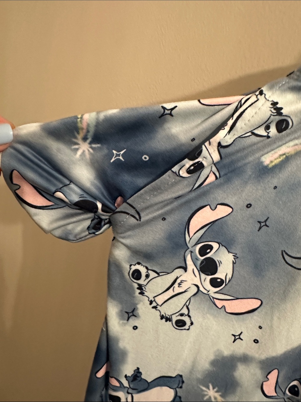 Disney Light Blue Stitch Lounge Pants with Pink Details - Picture 5 of 10